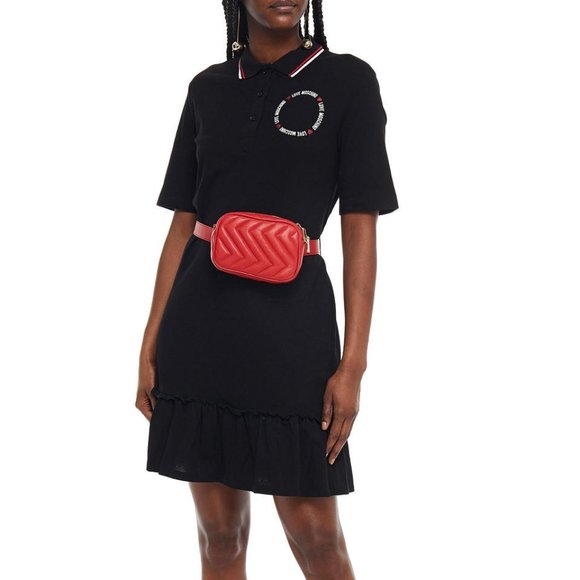 Love Moschino Dresses & Skirts - *SOLD* LOVE MOSCHINO Glittered printed stretch-cotton piqué tennis dress